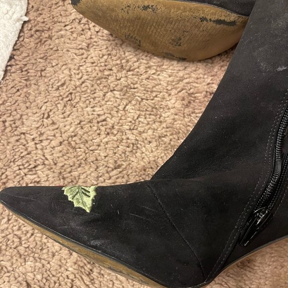 Betsy Johnson Rose Embroidered High Heel Booties - Picture 8 of 11